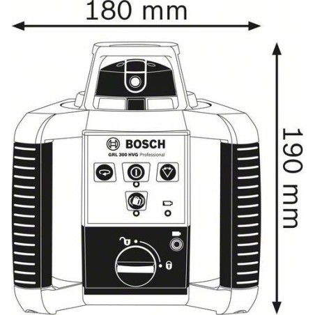 Bosch Rotationslaser GRL 300 HVG Professional, mit Halterung (blau, Koffer, grüne Laserlinie)