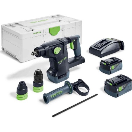 Festool KHC 18 5.0 EBI Plus (577448) 18-V-Bohrhammer, 2 x 5-Ah-Akku