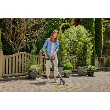 Gardena GARDENA EasyWeed 1800/18V P4A Akku-Fugenbürste, Unkrautentferner (grau/türkis, Li-Ionen-Akku 2,0 Ah P4A, POWER FOR AL