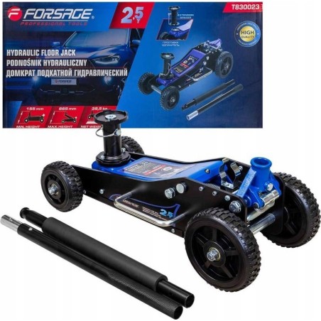 Forsage Hydraulikheber 2,5 t (min. Höhe 155 mm, max. Höhe 665 mm)