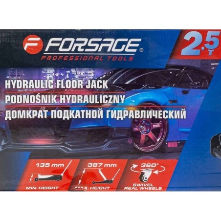 Forsage Hydraulikheber 2,5 t (min. Höhe 155 mm, max. Höhe 665 mm)