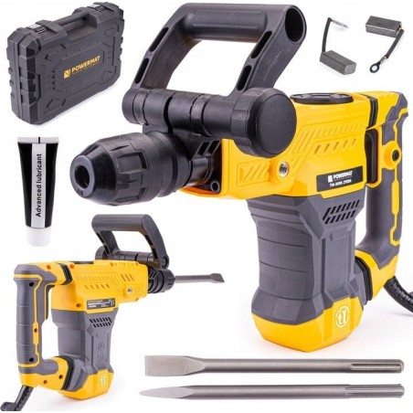 Powermat Abbruchhammer zum Meißeln 18J SDS-MAX 2900 W im Koffer mit Meißelsatz