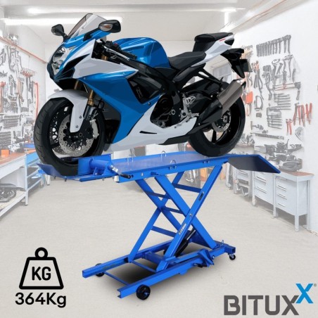 Hydraulische Motorrad-Scherenhebebühne mit Fußpumpe, 464 kg, Bitux