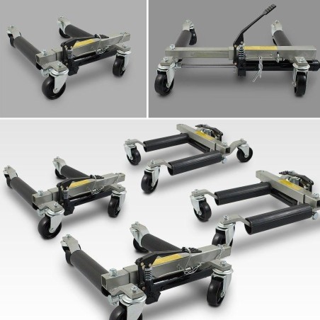 Bituxx HUBGERÄT HUBGERÄTE MANÖVRIERWAGEN FÜR AUTOS 680 KG/STÜCK – 4 STÜCK