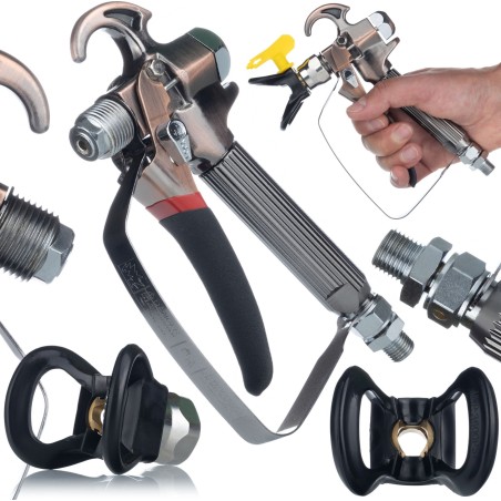 Rosfix PROFESSIONELLE, ROBUSTE LACKIERPISTOLE FÜR LACKIERANLAGE + SCHUTZABDECKUNG