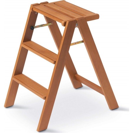 OSIMO Holzleiter – 67 x 61 cm, braun  – Arredamenti