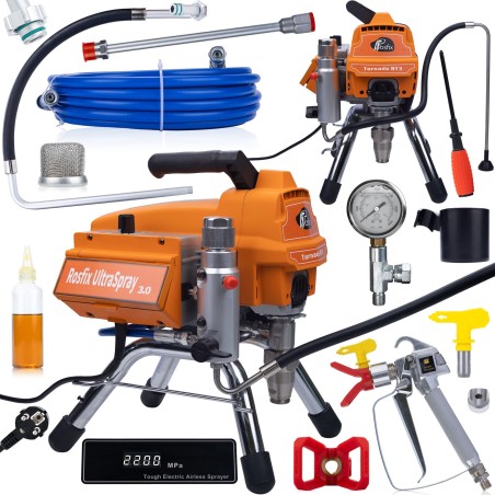 Rosfix PROFESSIONELLE HYDRODYNAMISCHE FARBSPRITZANLAGE 2200 W ROSFIX TORNADO RT3 HQ