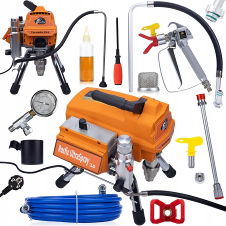 Rosfix PROFESSIONELLE HYDRODYNAMISCHE FARBSPRITZANLAGE 3000 W ROSFIX TORNADO RT4 HQ