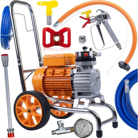 Rosfix PROFESSIONELLE LACKIERANLAGE 20 l/min, 4000 W, LCD-Display, Spritzpistole, Düse HQ