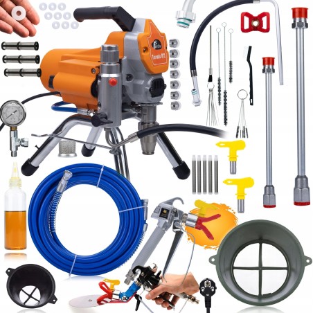 Rosfix Farbspritzgerät Tornado RT2 UltraSpray 1500 W + Farbspritz-Zubehörset v1