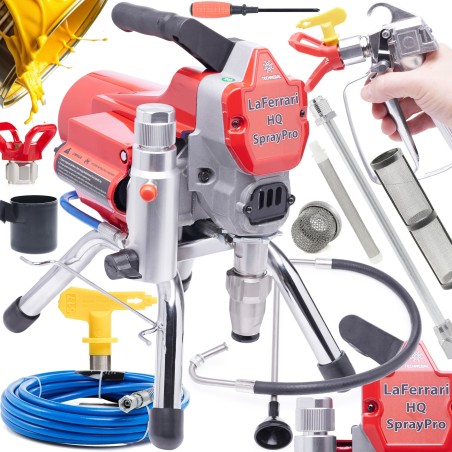 Hydrodynamischer Kolben-Farbspritzgerät La Ferrari 1800 W, 2,5 l/min, Spritzpistole