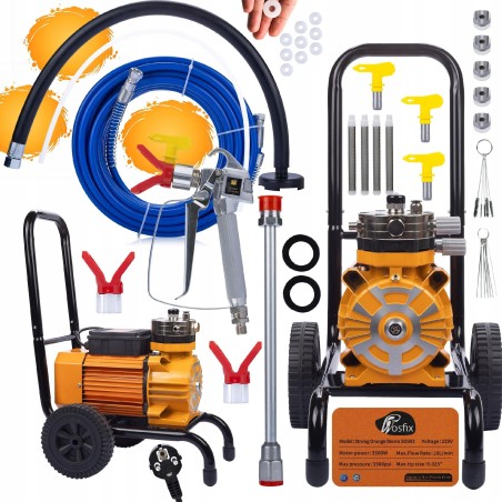 Rosfix Farbspritzgerät Rosfix Strong Orange Storm SOS03 3500 W, 22 MPa, 18 l/min, inklusive Zubehörset