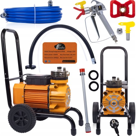 Rosfix Farbspritzgerät Rosfix Strong Orange Storm SOS03 3500 W, 22 MPa, 18 l/min, inklusive Zubehörset