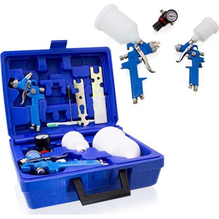 Bituxx Spritzpistolen-Set im Koffer, 2-teilig
