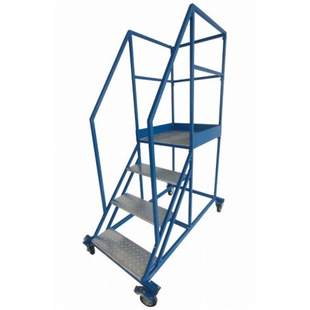 Stahl-Arbeitsbühne, fahrbar, mit 3 Stufen und Plattform (Standardausführung)