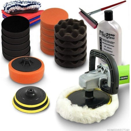 Zubehörset für die Autopolitur mit professioneller Poliermaschine (1500 W)