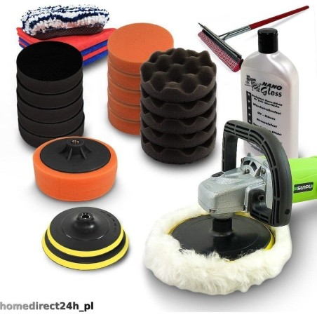 Zubehörset für die Autopolitur mit professioneller Poliermaschine (1500 W)