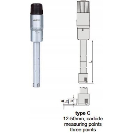 Insize 3-Punkt-Analog-Mittelstück 20–25