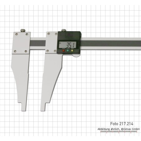 Gimex DIGITALER MESSSTOCK 1000   40 1,5 V BEWEGLICHE BACKEN 150 ALUMINIUM