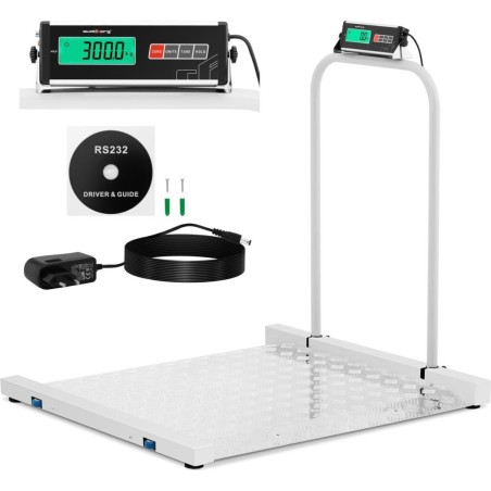 Lagerplattformwaage 100 x 95 cm, LCD, RS232, 300 kg / 100 g