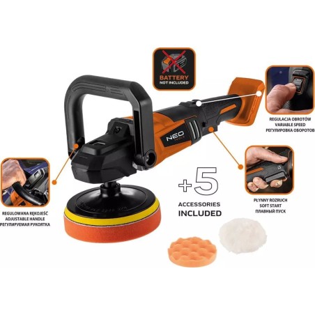 Neo Energy+ 18V 04-602 Akku-Poliermaschine (bürstenlos)