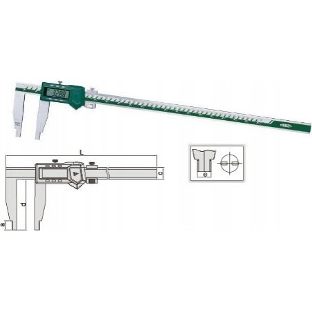 Insize Digital-Messschieber 1000   40 3V/ABS/Datum Backen 150 1-seitig