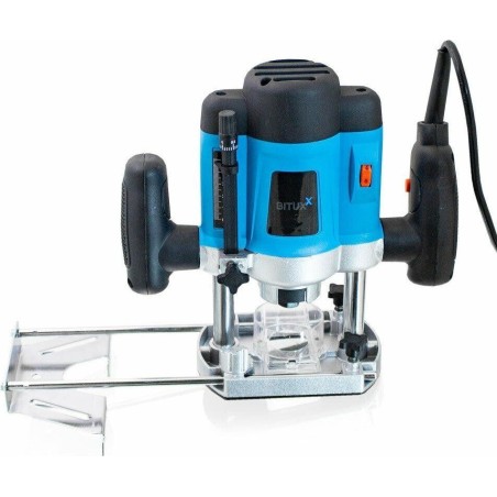 Bituxx-Fräsmaschine, Kantenfräsmaschine, 1200 W, 12 Fräsköpfe, im Koffer, mit oberer Spindel, Komplettset