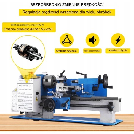 Mini-Drehmaschine für Metall und Holz