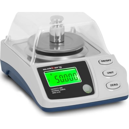 Präzisions-Laborwaage mit Schutzhaube 0,1–60 g / 0,005 g Präzisions-Laborwaage mit Schutzhaube 0,1–60 g / 0,005 g