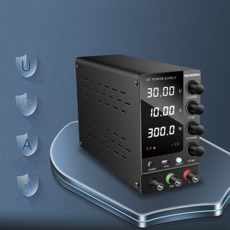 Leistungsstarkes Techrebal SPS-C1203 Labor- und Service-Netzteil, 120 V, 3 A, USB 5 V, Kabel