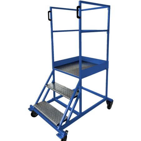 Fahrbare Arbeitsbühne aus Stahl mit 2 Stufen und Plattform (Standard)