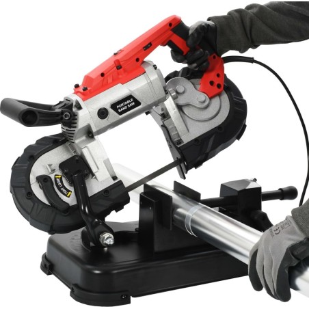 vidaXL Bandsäge mit Ständer und Transportkoffer, Stahl