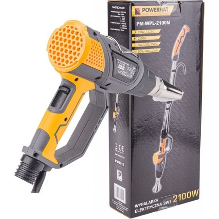 Powermat Heißluftgebläse – Elektrisches 3-in-1-Heißluftgebläse, 2000 W, mit Verlängerungskabel und 5 Düsen von Powermat