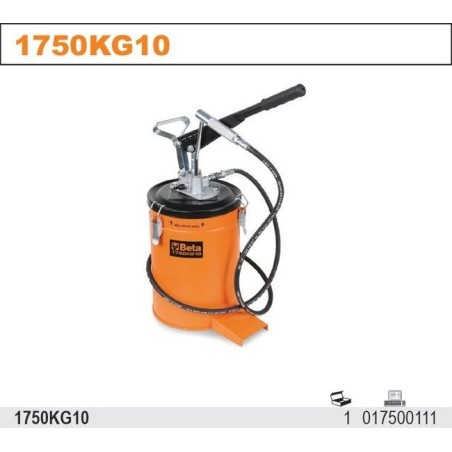 Beta Tools Hebel-Schmiervorrichtung, 10 kg, mit 2 m langem Schlauch (1750kg10)