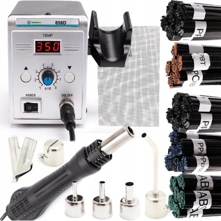 Techrebal Kunststoffschweißgerät 858D – Kunststoffdüsen – Netz MAX