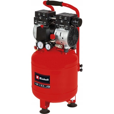 Einhell-Kompressor TE-AC 24 Silent (rot/schwarz, 750 Watt)