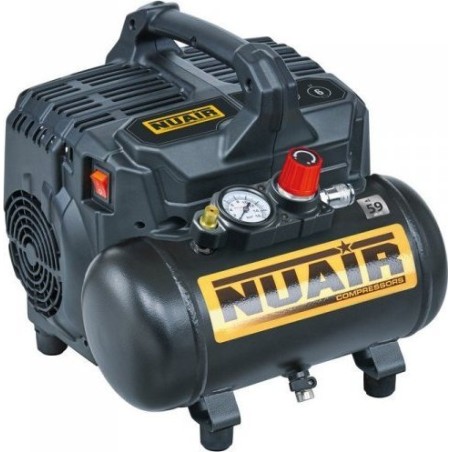 Nuair-Kompressor, ölfreier Kompressor, 6 l, 8 bar, geräuscharm, 59 dB (1 Stück)