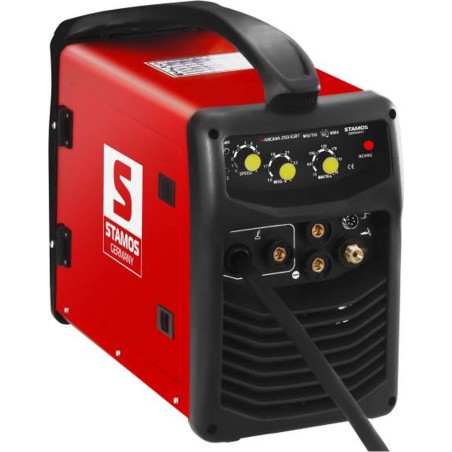 Stamos Halbautomatisches Schweißgerät TIG MIG/MAG MMA 250 A IGBT Stamos Germany + 5 kg Schweißdraht (1007149)