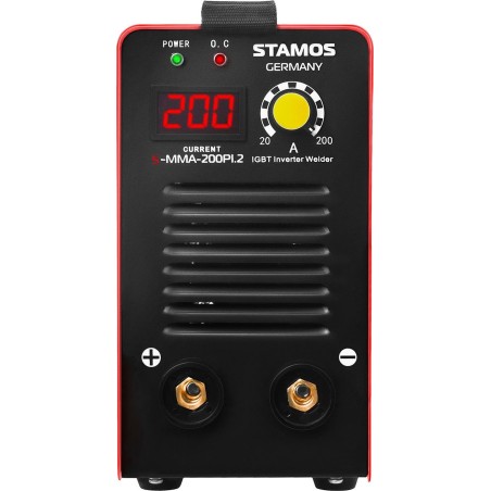Stamos Kompaktes, zuverlässiges MMA-Schweißgerät mit IGBT-Hot-Start-Funktion, 200 A, 230 V, S-MMA-200PI.2