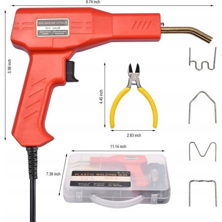 Techrebal Heftgerät, Schweißgerät, Kunststoffschweißgerät, Klebstoff, Drähte