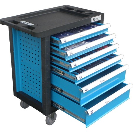 Triton-Werkzeugwagen Werkzeugschrank mit Ausstattung (245 Teile) G10831 GEKO