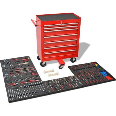vidaXL Werkzeugwagen mit 7 Schubladen und Zubehör (142248)