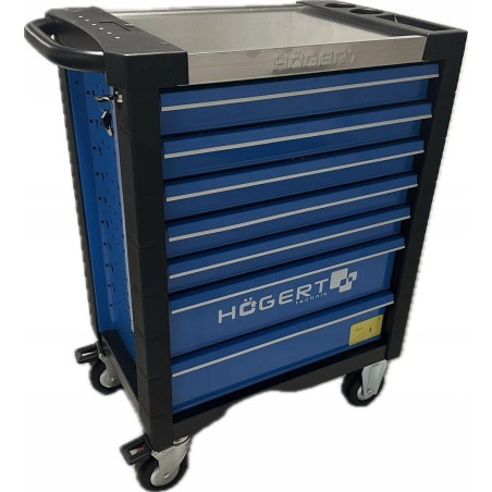 Werkzeugwagen von Högert Technik HOGERT WERKSTATT-SCHRANK mit 7 Schubladen und 346 Werkstücken