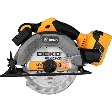 Deko DKCS20Q1Y Kreissäge, 1600 W, 20 V, 165 mm