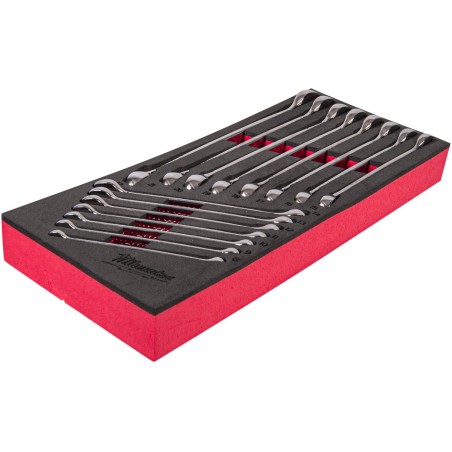 MILWAUKEE-SCHAUMSTOFFEINLAGE MIT GEBOGENEN SCHLÜSSELN, 9-teilig. %%%