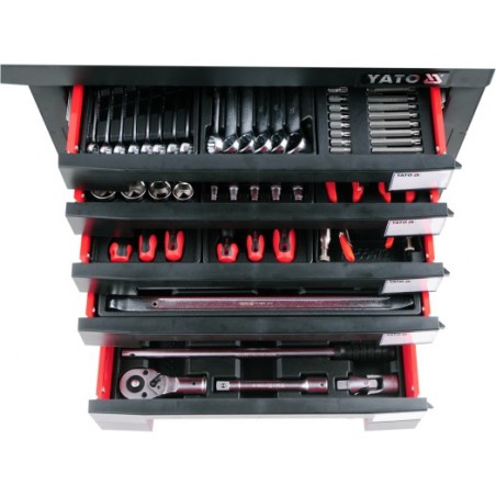 Yato-Werkzeugwagen mit 7 Schubladen und Zubehör (YT-55293)