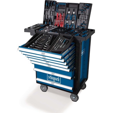 Scheppach-Werkzeugwagen mit 7 Schubladen und Zubehör (SCH5909304900)