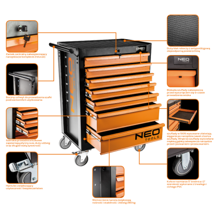 Werkzeugwagen Neo mit 7 Schubladen (84-222)