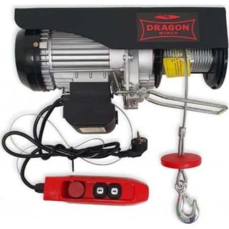 Dragon Winch Werkstatt-Winde, elektrisch DWI HD 230 V, 12 m, Tragkraft 500/990 kg (Kabelfernbedienung)