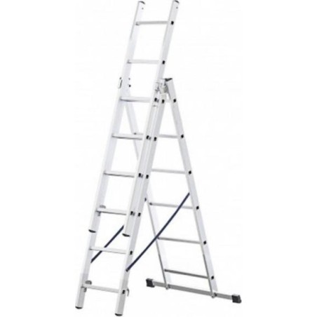 Braket 3-teilige Aluminiumleiter EASY 297 cm, 6+6+6 Sprossen